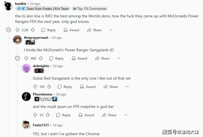 LOL皮肤投票(piào)排行，只有(yǒu)一款冠(guān)军皮肤进入前100，看到(dào)就能想到(dào)IG