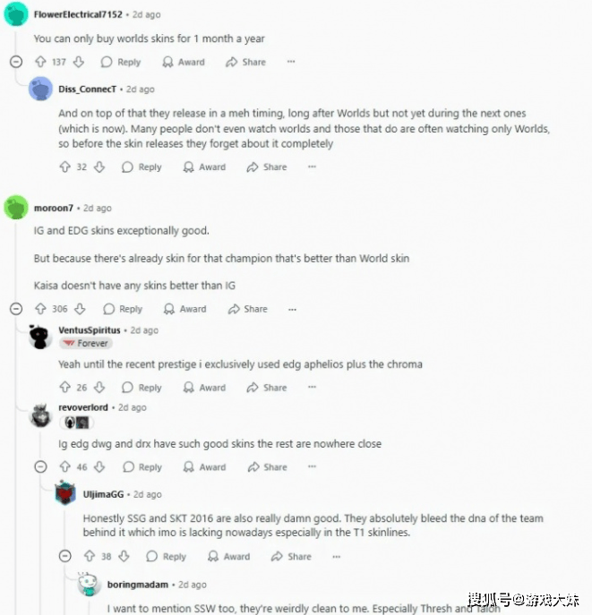 LOL皮肤投票(piào)排行，只有(yǒu)一款冠(guān)军皮肤进入前100，看到(dào)就能想到(dào)IG