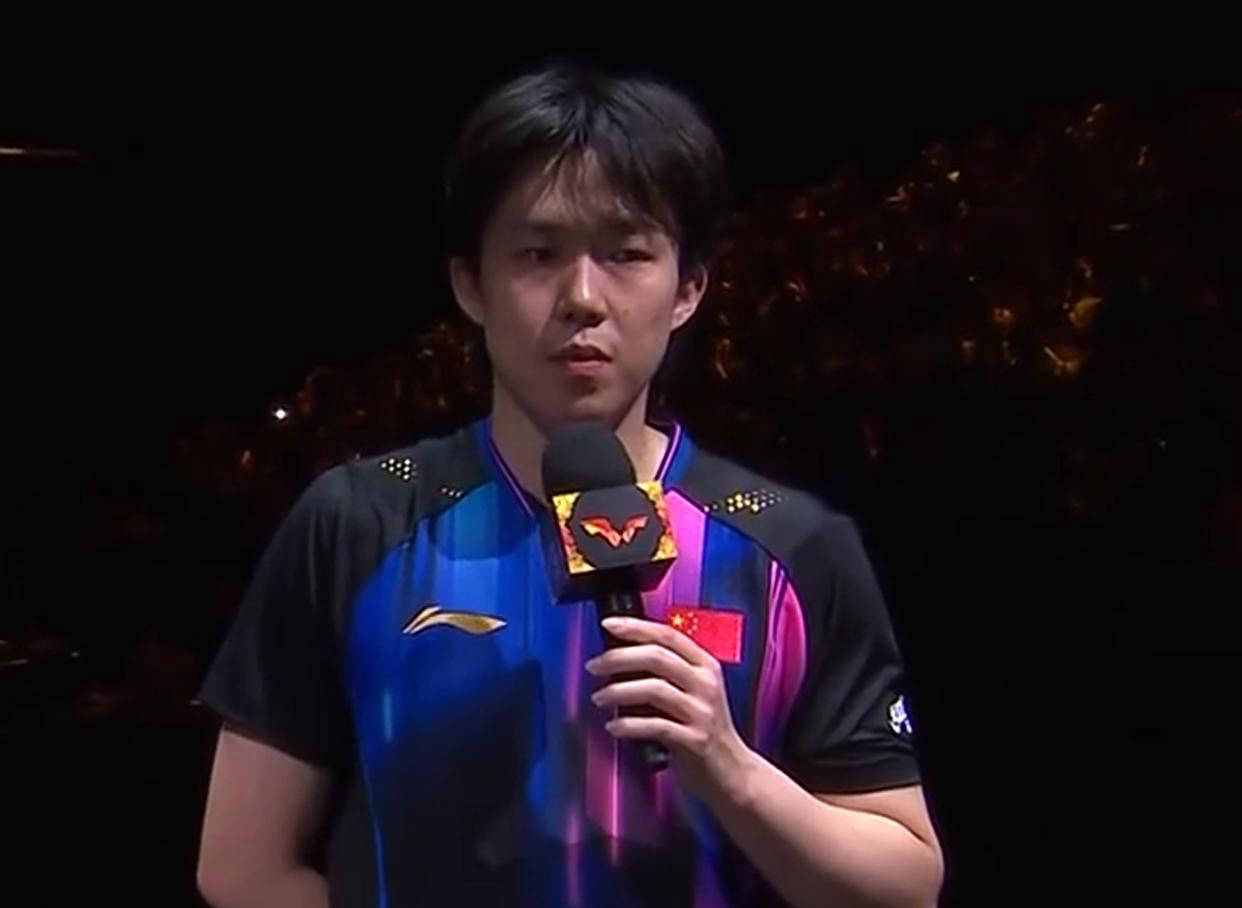 王楚钦孙颖莎混双奪(duó)冠赛后采訪(fǎng)